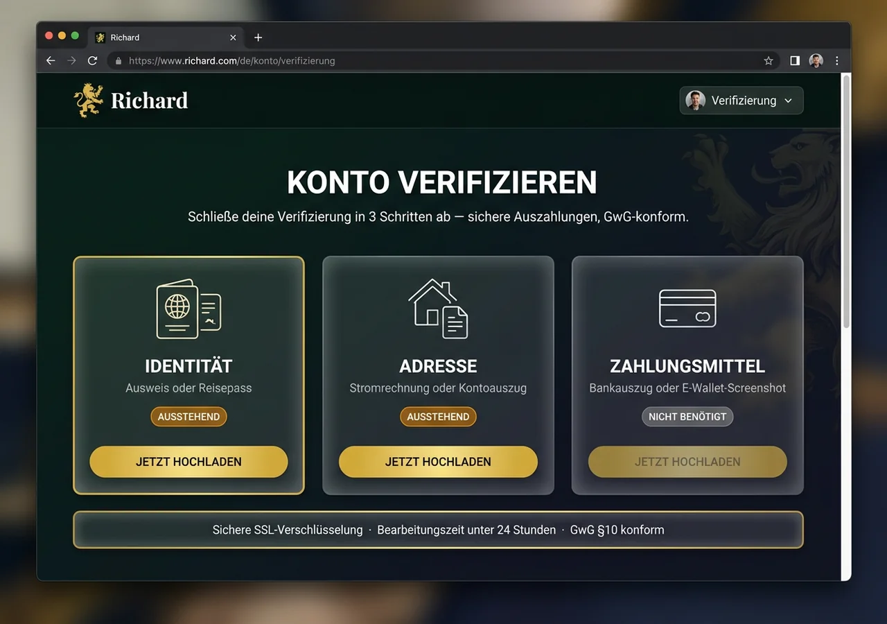 Konto-Verifizierung (KYC) – Richard